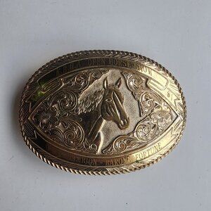 K.B.H.A. Barons Fortune Open Horse Show Belt Buckle  Western Cowboy Crumrine